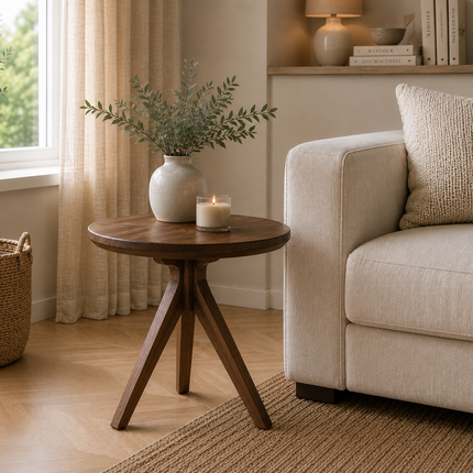 Stool Yumi medium walnoot