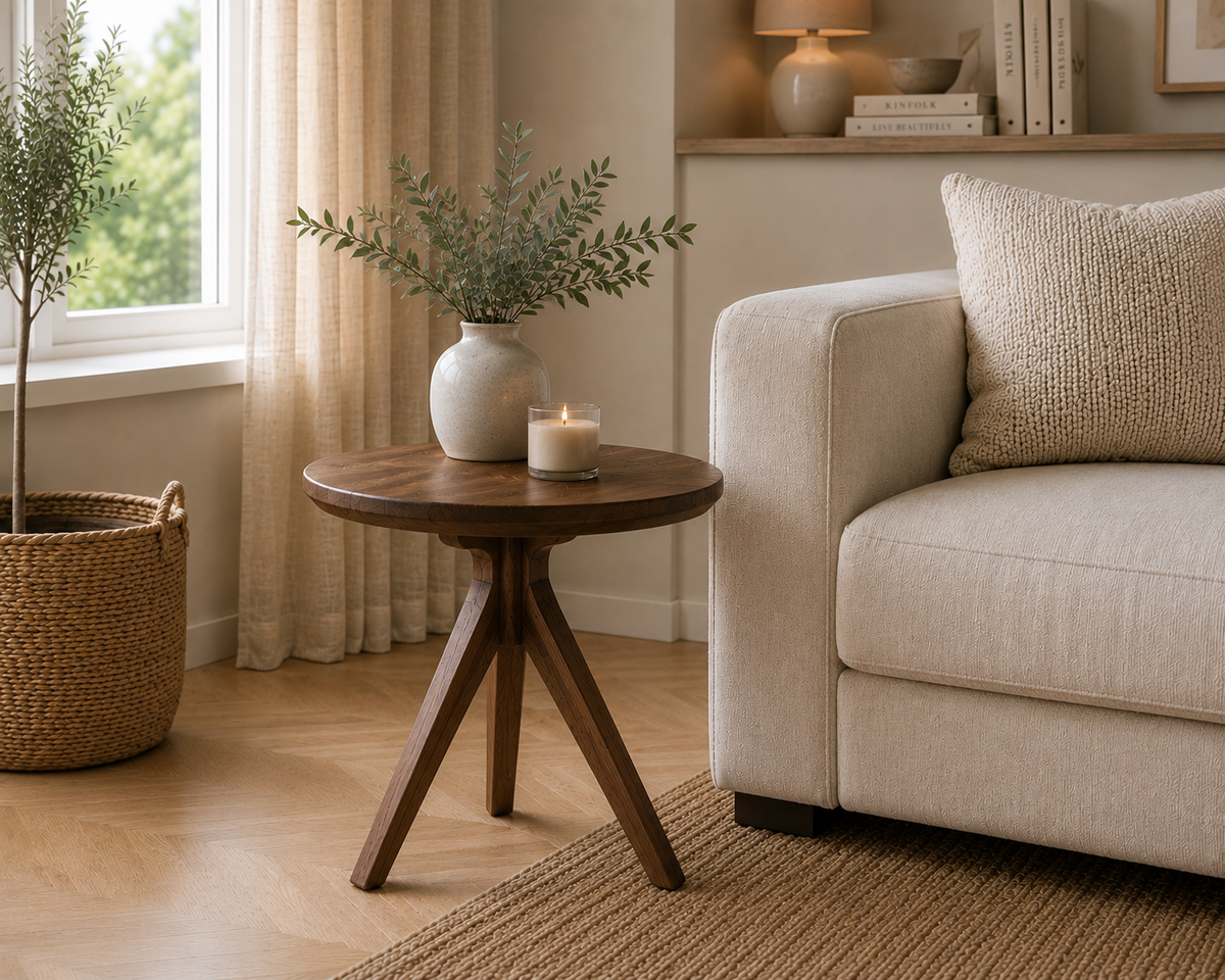 Stool Yumi medium walnoot