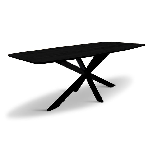 Eettafel Deens Ovaal Elise 150x80cm Zwart Mango