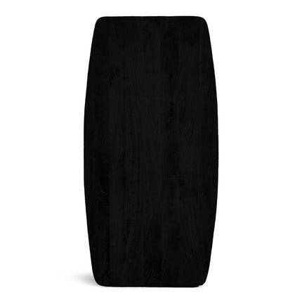 Eettafel Deens Ovaal Elise 150x80cm Zwart Mango