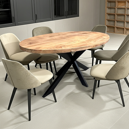 Eettafel Silvia Ovaal 190x100cm Mango Naturel