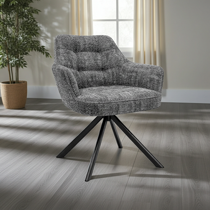 Eetkamersstoel Moreno Weave Antraciet